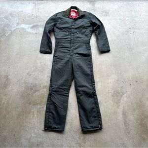 Vintage Walls Blizzard Pruf Insulated Coveralls Gray Made USA Small Short